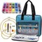 Full Range Embroidery and Cross Stitch Starter Kit with Premium Storage Bag – 99 DMC Coded Cotton Threads, 9 Metallic Floss, Hoops, Needles, Scissors & Complete Craft Set for Beginners and Adults (Turquoise)